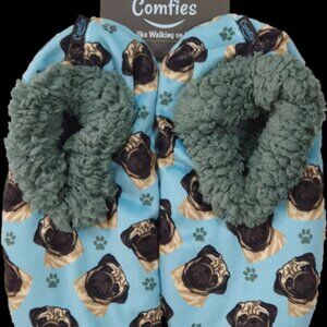 Tan Pug Slippers